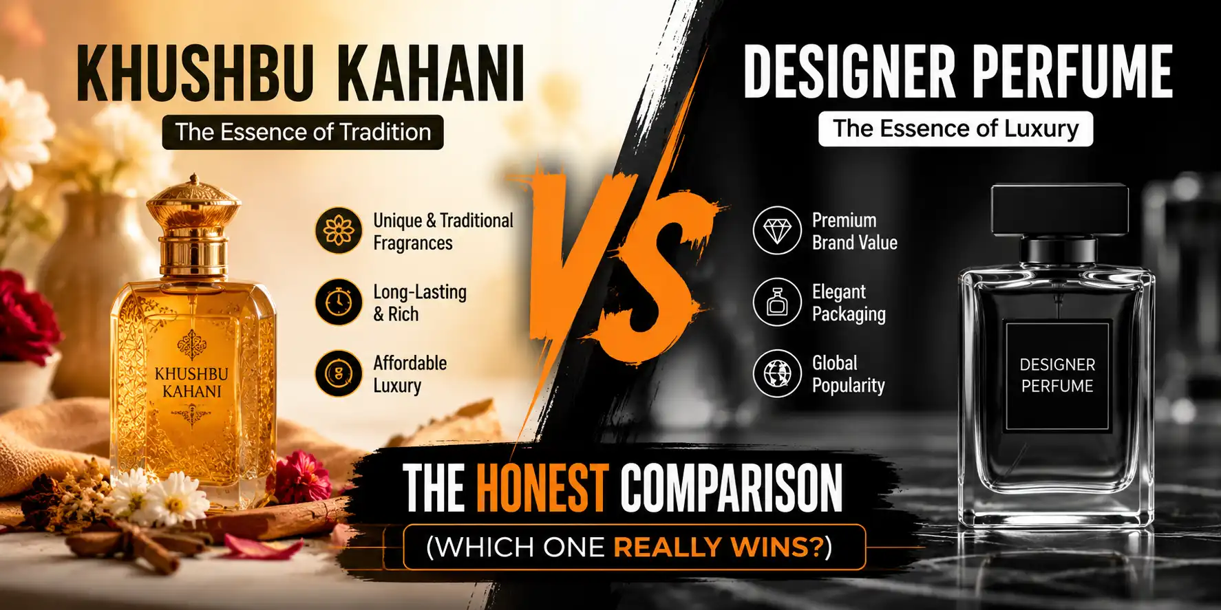 Khushbu Kahani vs Designer Perfumes